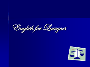 English for Lawyers Presentation - IH San Isidro Teacher Development