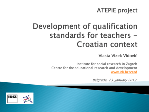 Development of teacher standards Croatian context