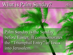What is Palm Sunday