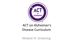 Slides - ACT on Alzheimer`s