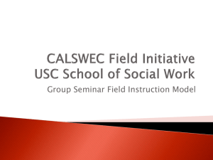 CALSWEC Field Initiative USC School of Social Work