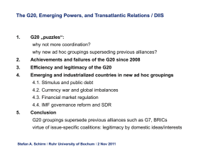 The G20 – Emerging Powers and Transatlantic Relations