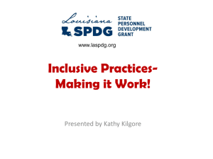 Inclusive Practices – Making It Work!