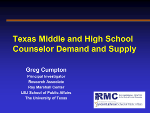 Texas Middle and High School Counselor Demand and Supply