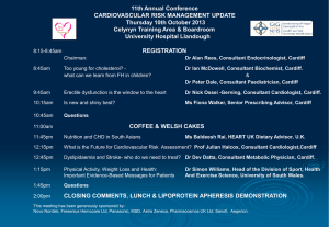 11th Annual Conference CARDIOVASCULAR RISK