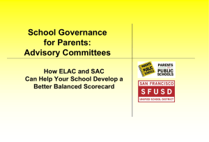 School Advisory Committee - San Francisco Public Schools