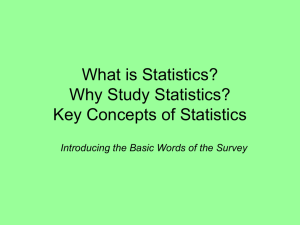 Definitions of key statistical terms