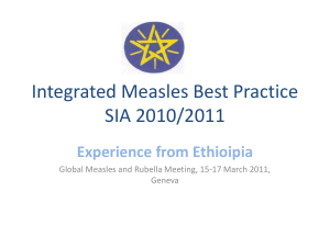 Experience in Ethiopia in conducting best practices measles campaign