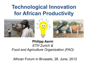 1. Aid, Trade and Business in African Agriculture