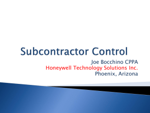 Subcontract Control