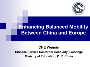 Enhancing Balanced Mobility Between China and Europe CHE