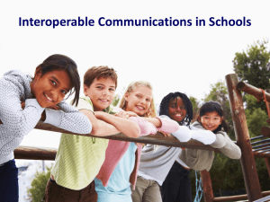 Interoperable Communications in Schools Guy Grace Patrick Hobby