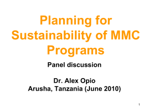 Sustainability of MMC Programs