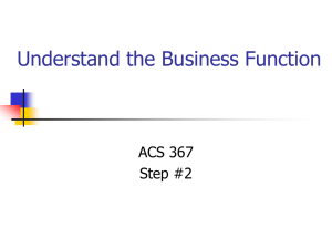 Understand the Business Function