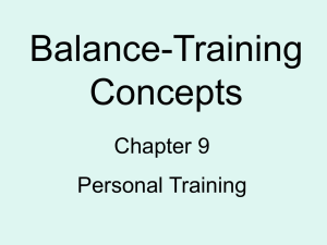 PT Ch. 9 Balance-Training Concepts