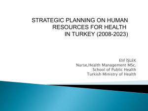 Strategic planning on HRH in Turkey