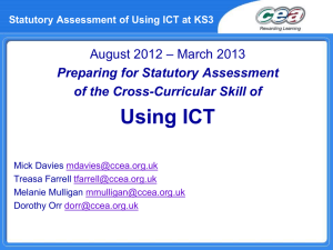 Statutory Assessment KS3 Using ICT