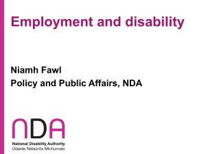 Niamh Fawl, National Disability Authority