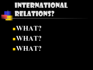 Pengertian Hubungan Internasional