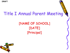 Title I Annual Meeting (PowerPoint Template)