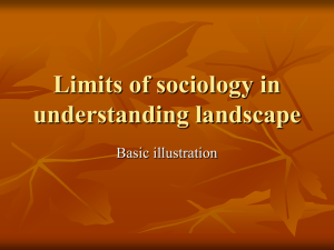 Limits of sociology in understanding landscape