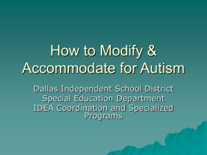 How to Modify & Accommodate for Autism