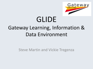 GLIDE Gateway Learning, Information & Data Environment