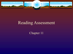 Chapter 11- reading assessment