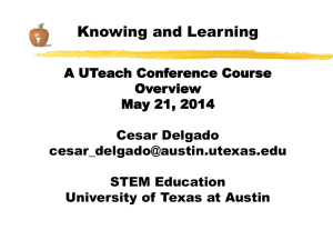 Download: UTeach Course Overview: Knowing and Learning in