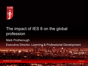 The impact of IES 8 on the global profession