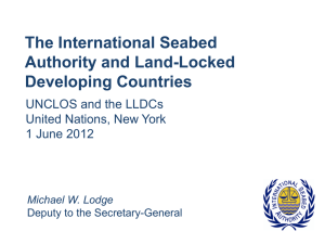 The International Seabed Authority and Land-Locked - UN