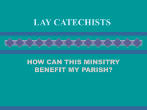 THE CATECHIST IN THE PARISH