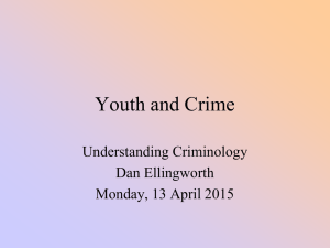 Lec Youth and Crime - MMU Understanding Criminology