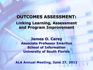 OUTCOMES ASSESSMENT - University of South Florida
