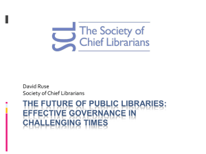 The Future of public libraries: Effective governance in