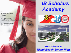 Scholars Academy PPt - Miami Beach Senior High School