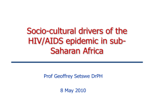Risk drivers of the HIV epidemic in ssA