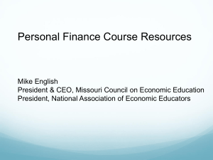 Missouri/Kansas Resources for Personal Finance Powerpoint