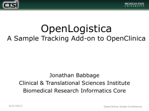 OpenLogistica: A Sample Tracking Add