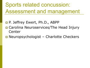 Sports related concussion: Assessment and management