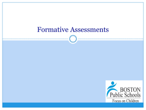 A presentation on the components of formative assessments