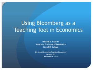Use of Technology in Teaching Economics and Finance