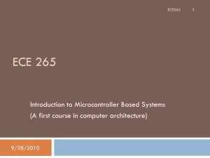 Introduction to Microcontroller Systems