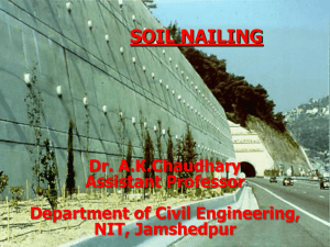 SOIL NAILING :A POTENTIAL SOLUTION TO LANDSLIDE