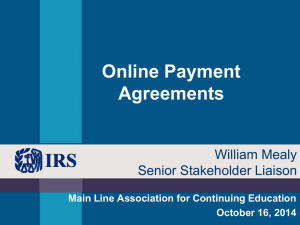 IRS Online Payment Agreement (MACE Oct 16 2014)