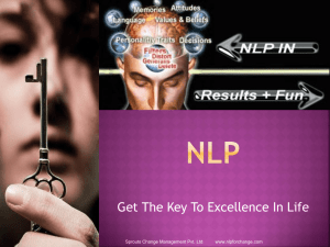 What is NLP???? - NLP for Change