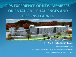 The Pakistan Institute for Parliamentary Studies (PIPS)