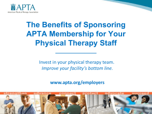 The Benefits of Sponsoring APTA Membership ()