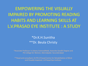 empowering the visually impaired by promoting reading habits and
