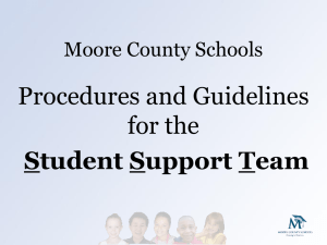 Procedures and Guidelines for the Student Support Team (SST)